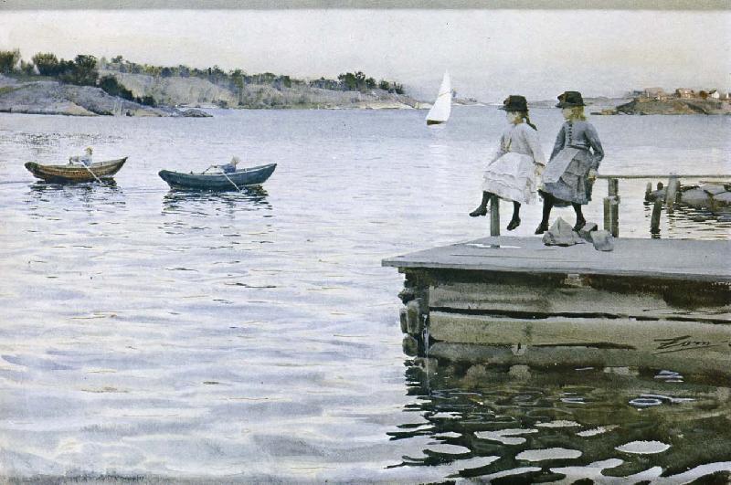 Anders Zorn kapprodd oil painting picture